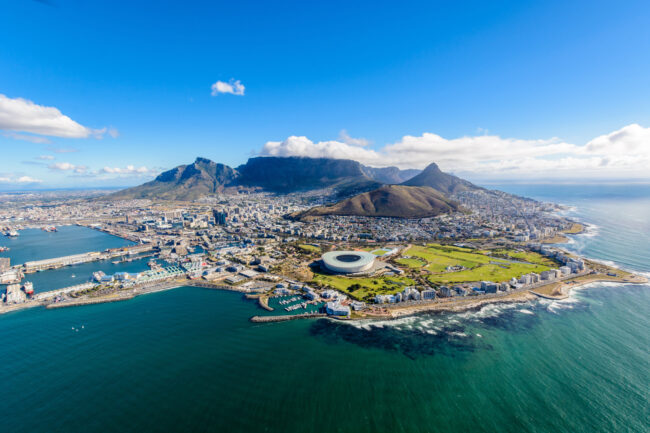 Aerial photo of Cape Town